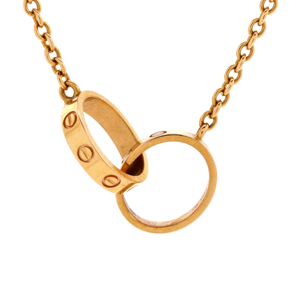Love Interlocking Necklace 18K Rose Gold