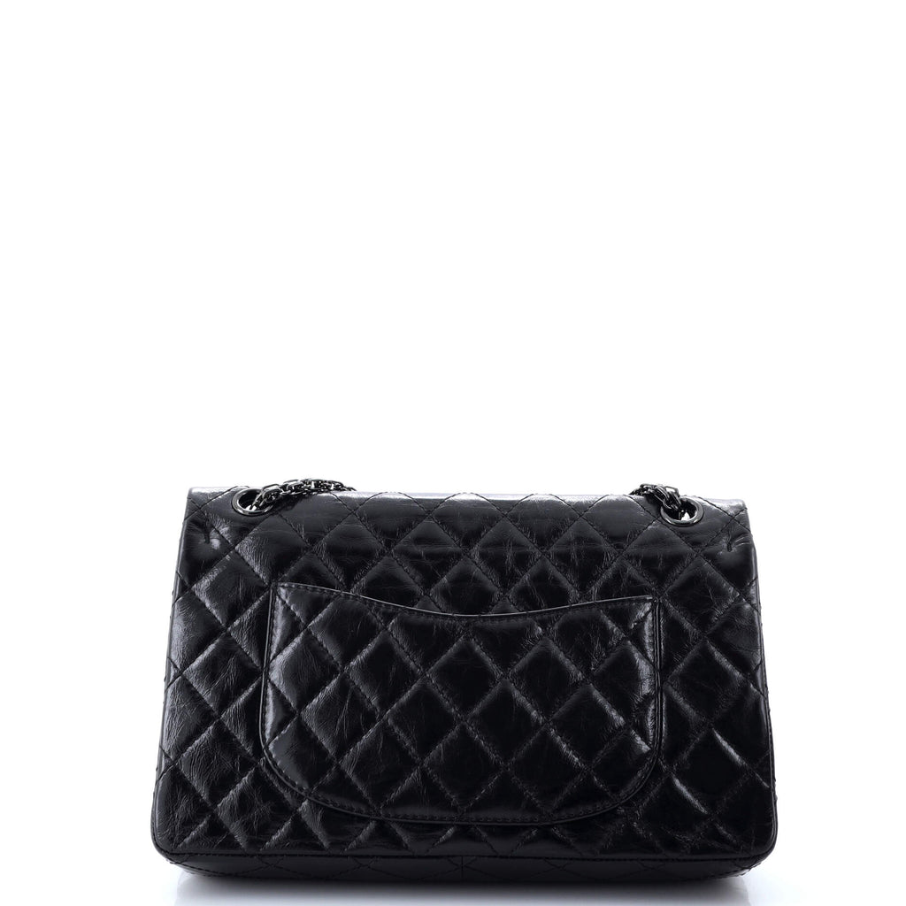 So Black Reissue 2.55 Flap Bag Quilted Glazed Calfskin 226