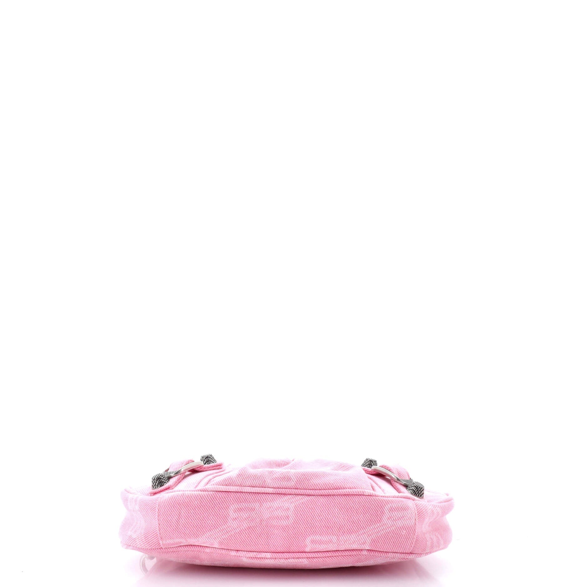 Le Cagole Giant Studs Shoulder Bag BB Monogram Denim Mini
