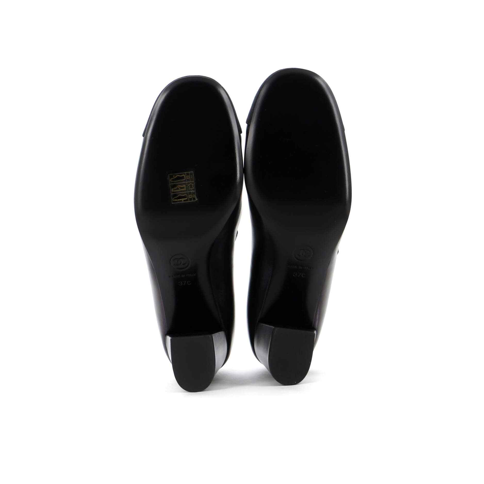 Women's CC Cap Toe Double Strap Mary Jane Pumps Leather with Grosgrain