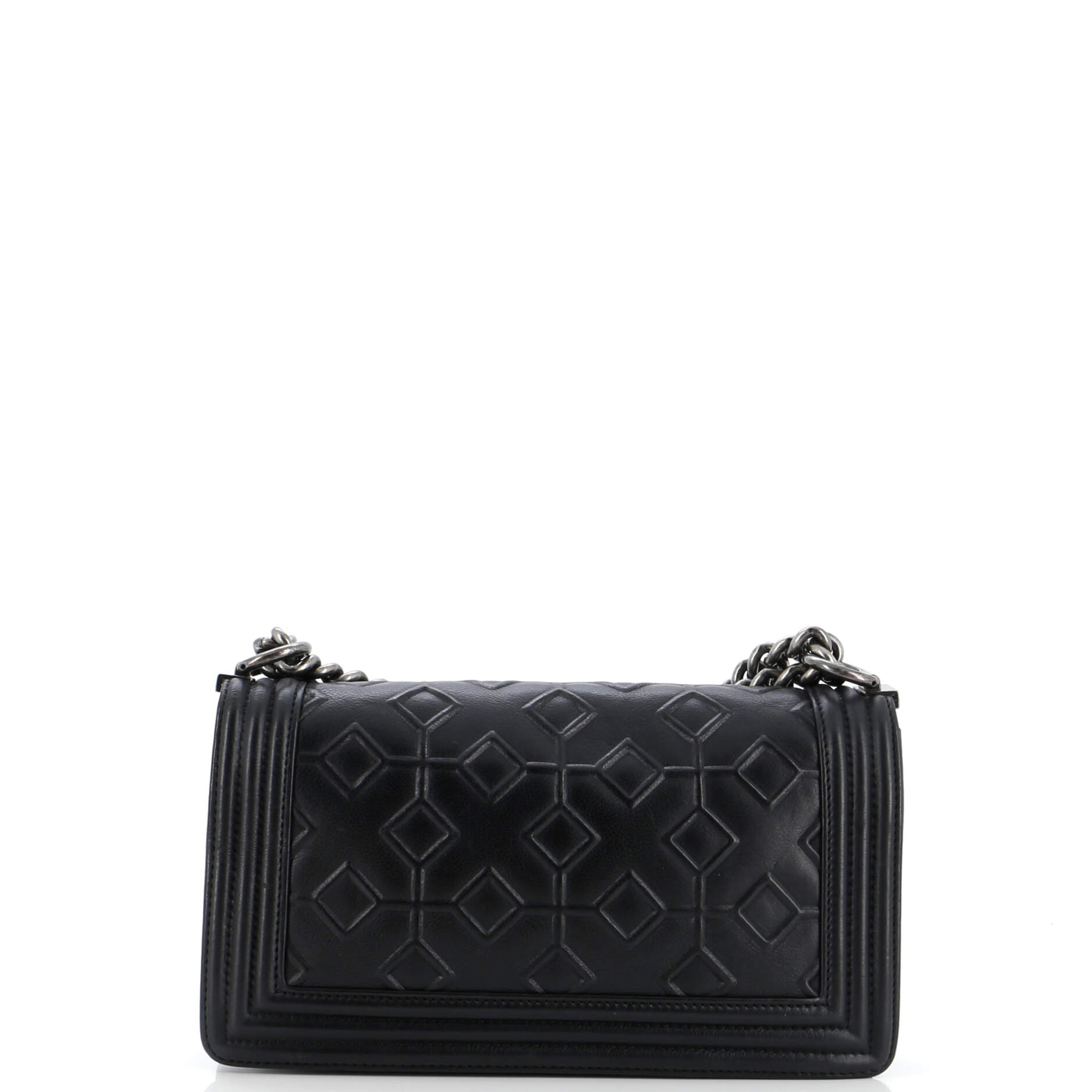 Arabesque Boy Flap Bag Embossed Calfskin Old Medium