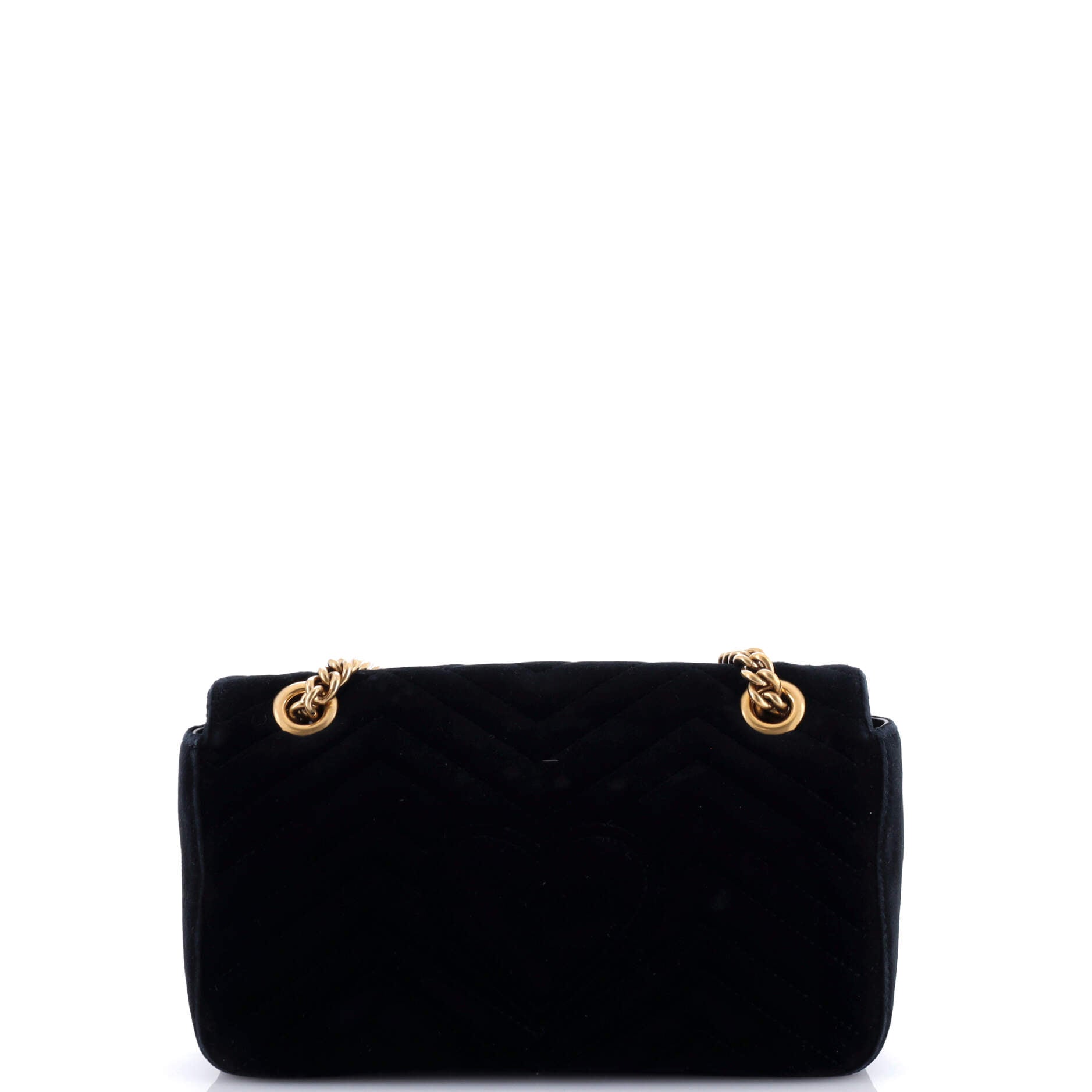 GG Marmont Flap Bag Crystal Embellished Matelasse Velvet Medium