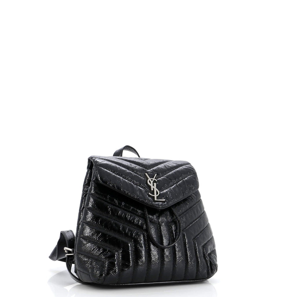 LouLou Backpack Matelasse Chevron Patent Small