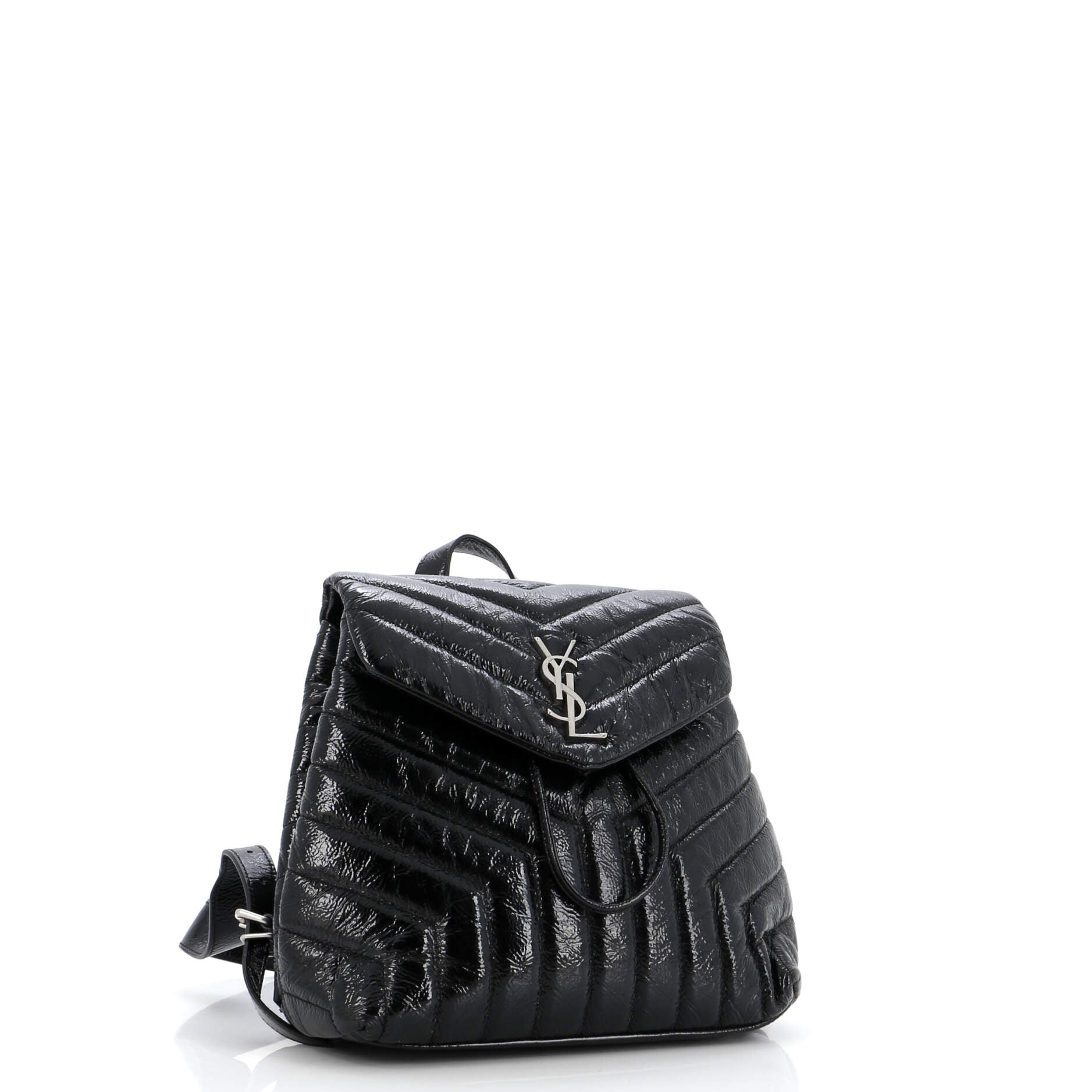 LouLou Backpack Matelasse Chevron Patent Small