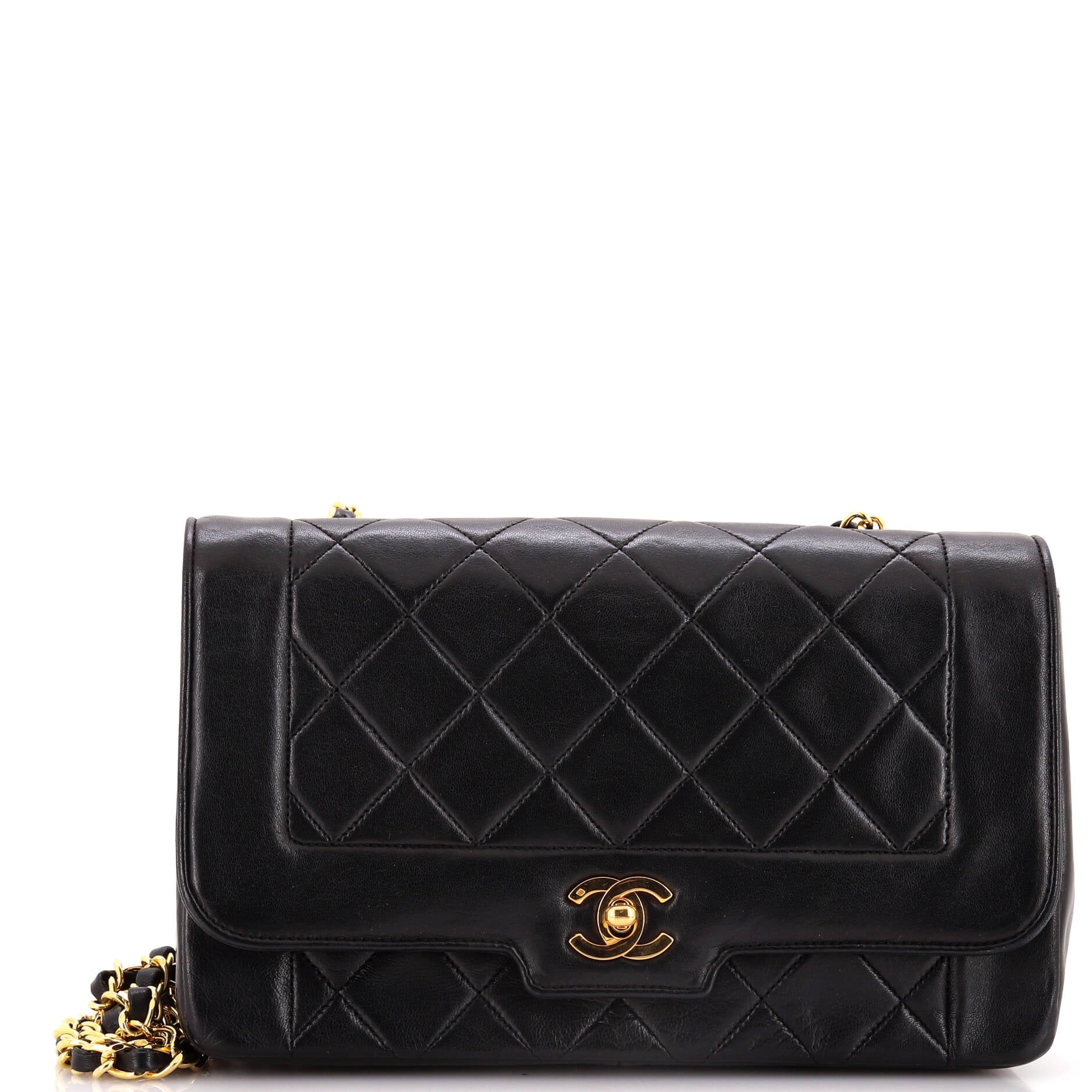 Vintage CC Chain Flap Bag Quilted Lambskin Medium