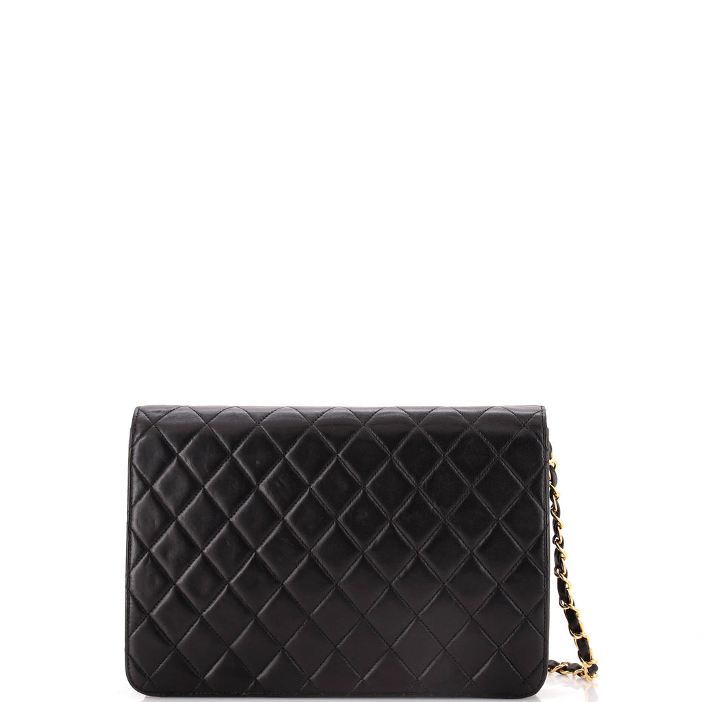 Vintage Clutch with Chain Quilted Leather Medium