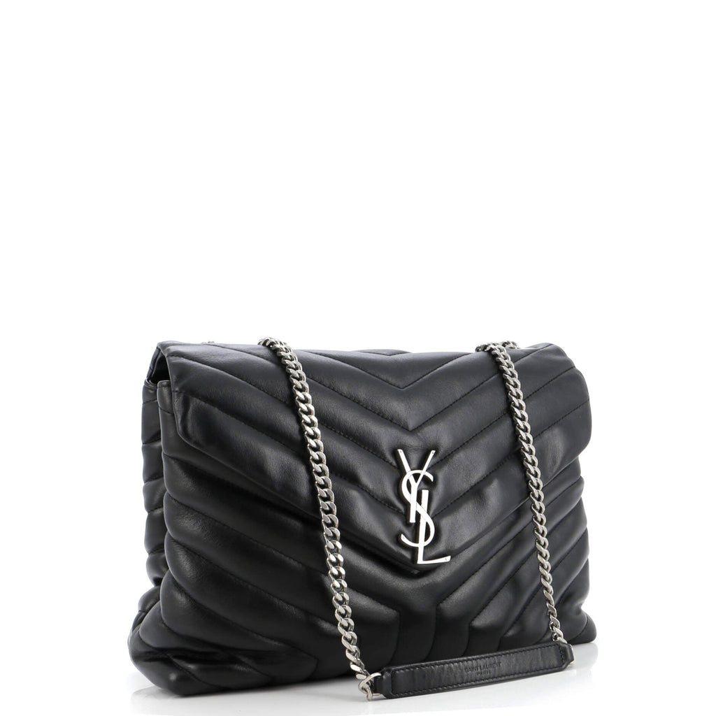 Loulou Shoulder Bag Matelasse Chevron Leather Medium
