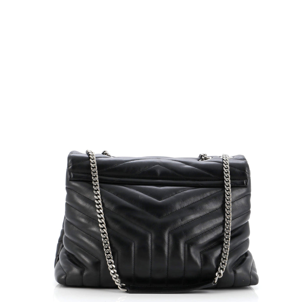 Loulou Shoulder Bag Matelasse Chevron Leather Medium