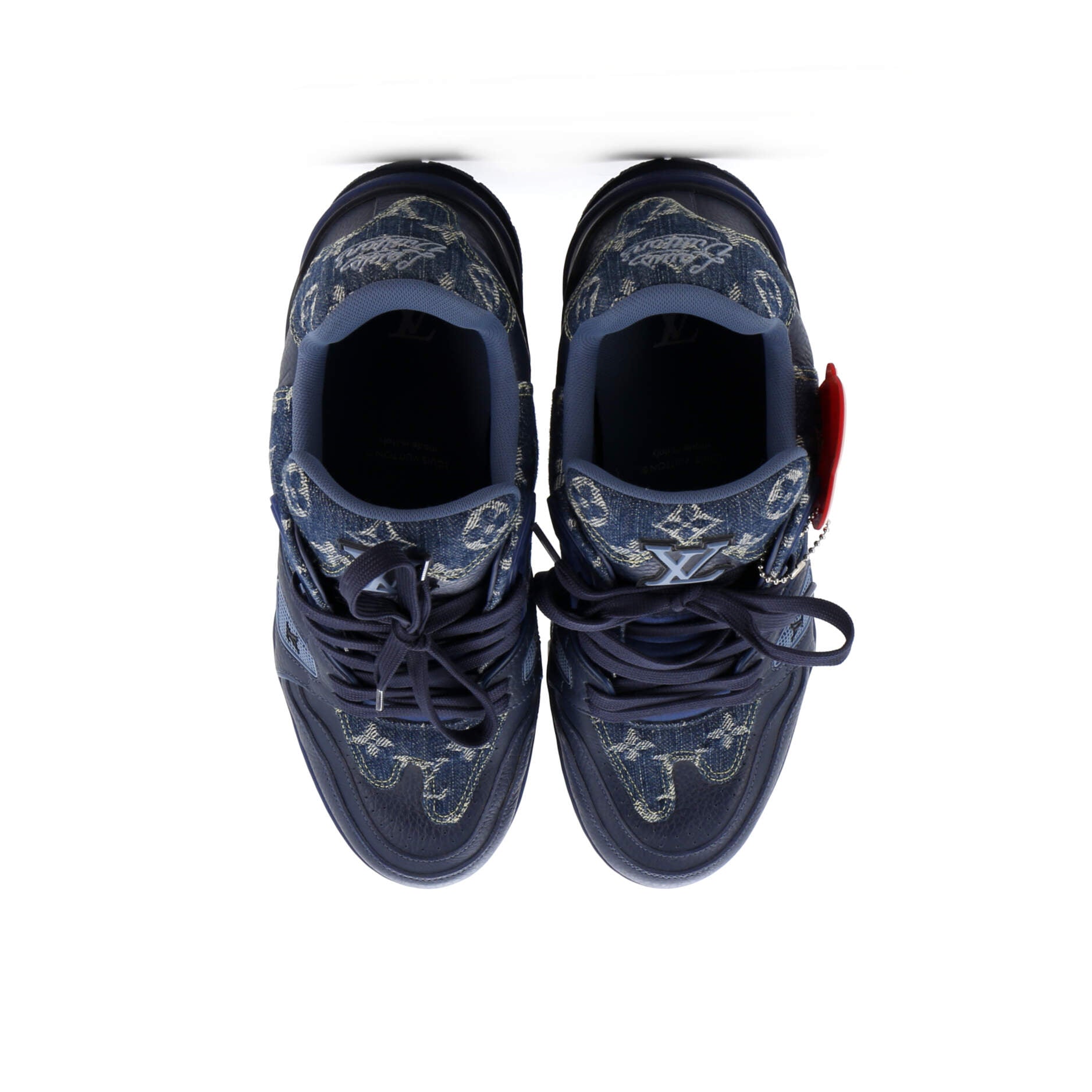 Men's Nigo Trainer Sneakers Monogram Denim and Leather