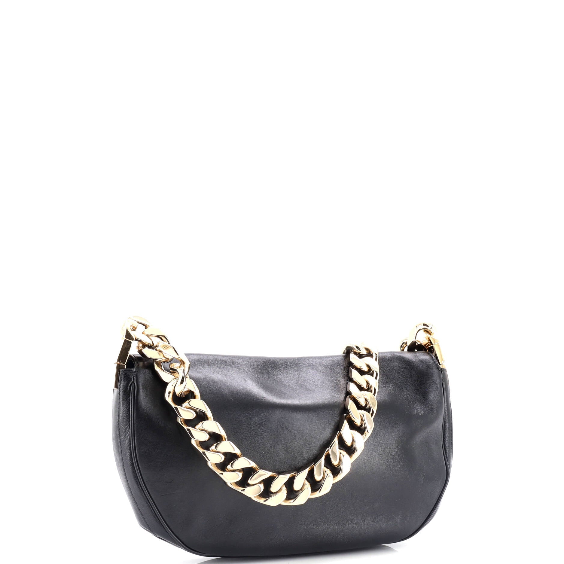 Olympia Flap Chain Shoulder Bag Leather Medium