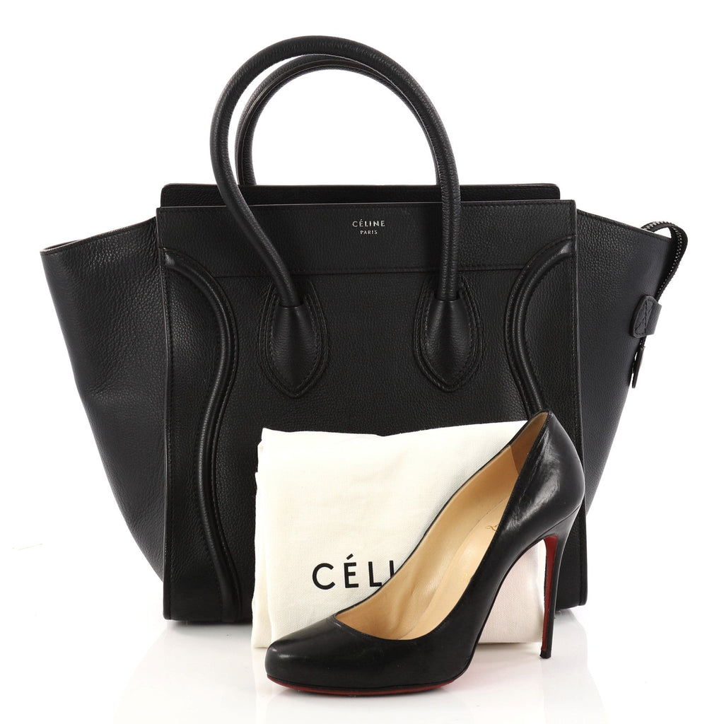 Luggage Handbag Grainy Leather Mini