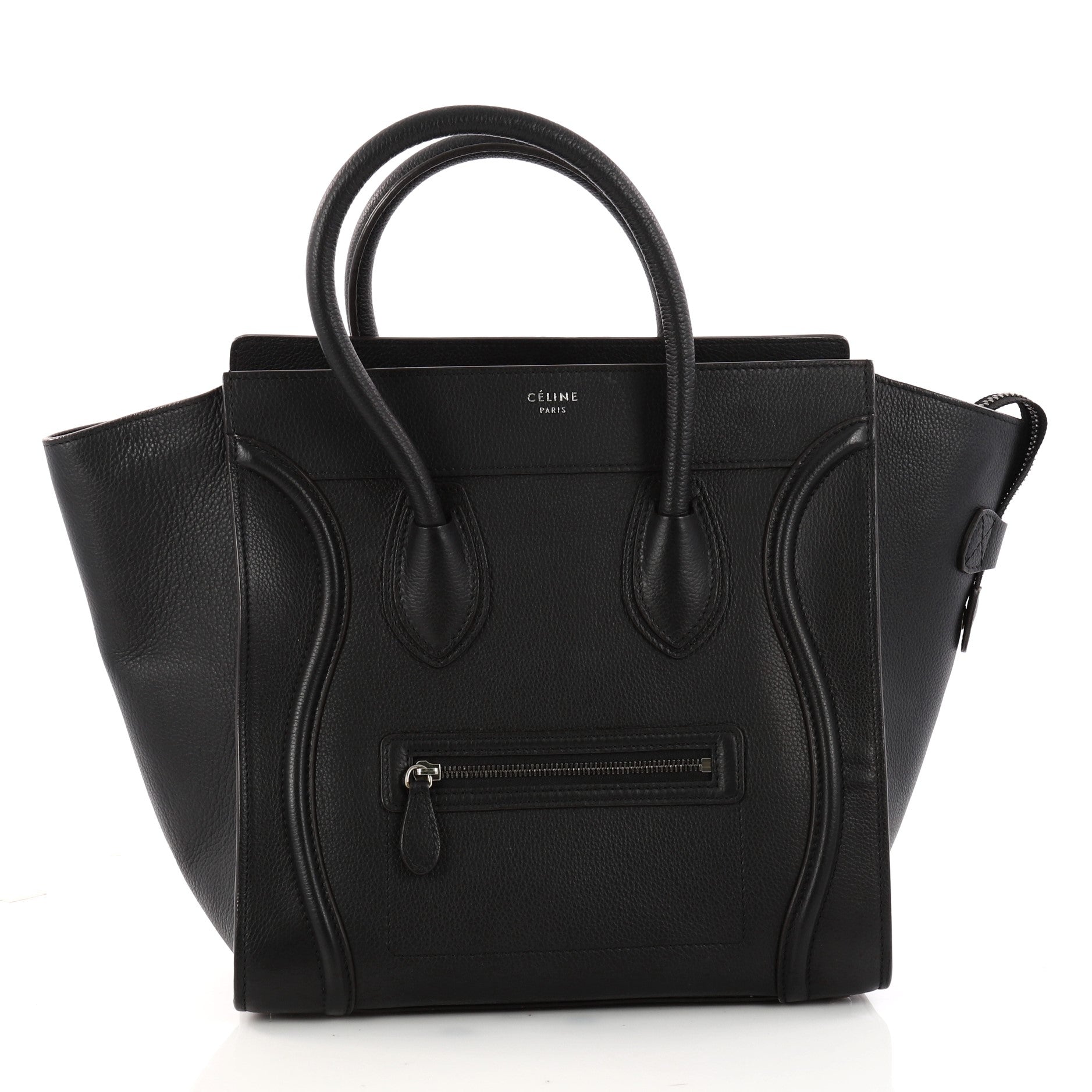 Luggage Handbag Grainy Leather Mini