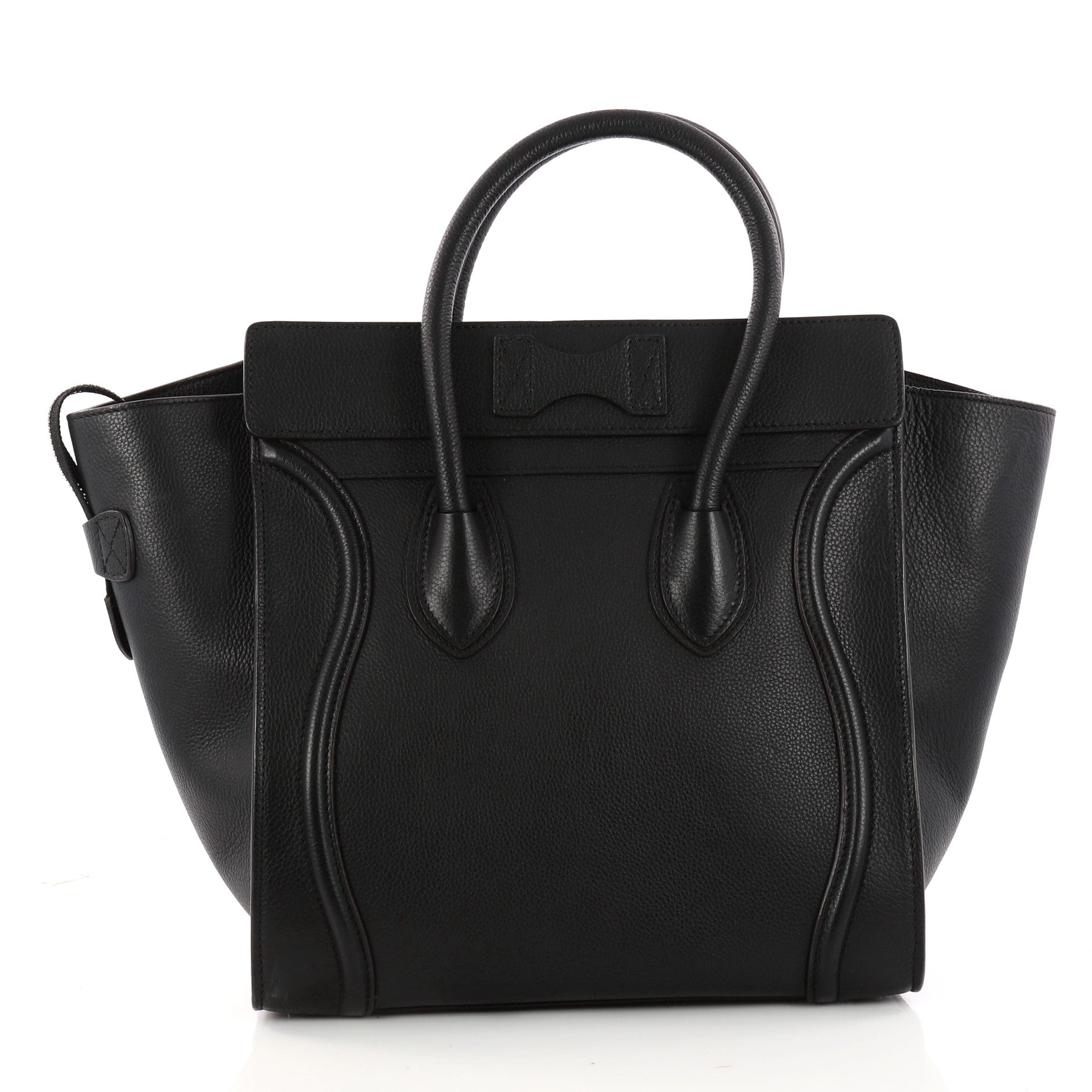 Luggage Handbag Grainy Leather Mini