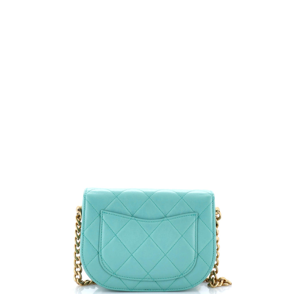 Moon Flap Messenger Bag Quilted Calfskin Mini
