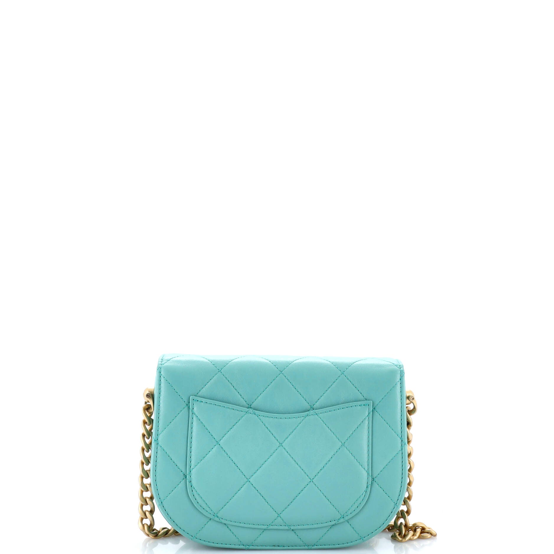 Moon Flap Messenger Bag Quilted Calfskin Mini