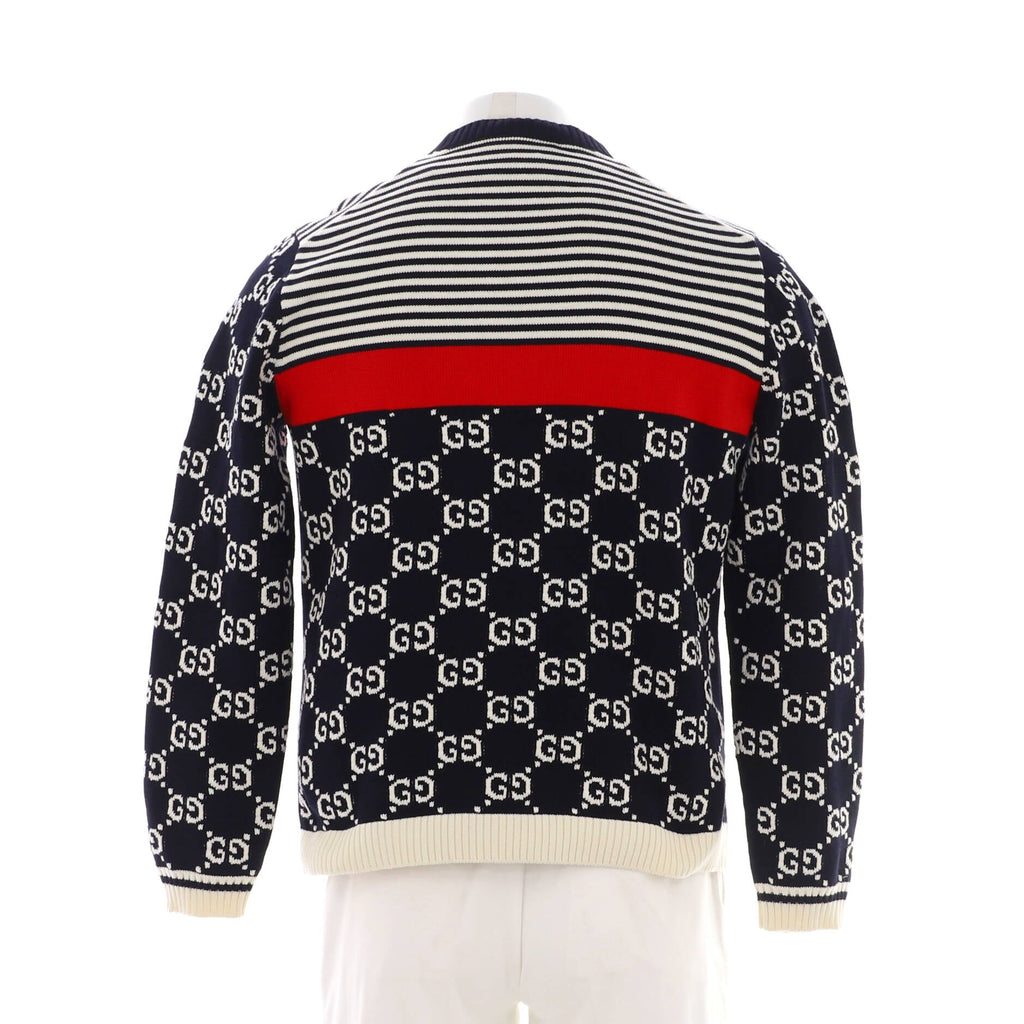 Men's GG Striped Crewneck Sweater Cotton