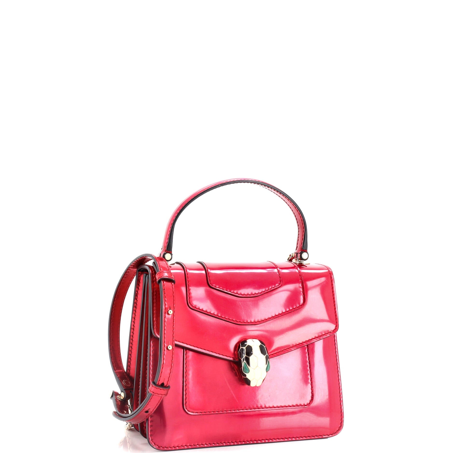 Serpenti Forever Top Handle Bag Leather Small