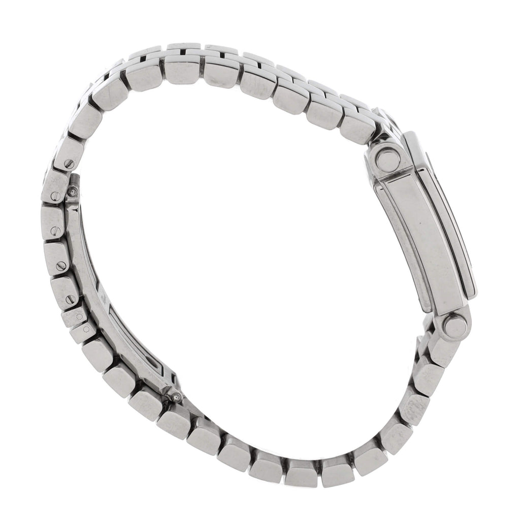 Happy Sport Square Quartz Watch Stainless Steel with Floating Diamonds 23