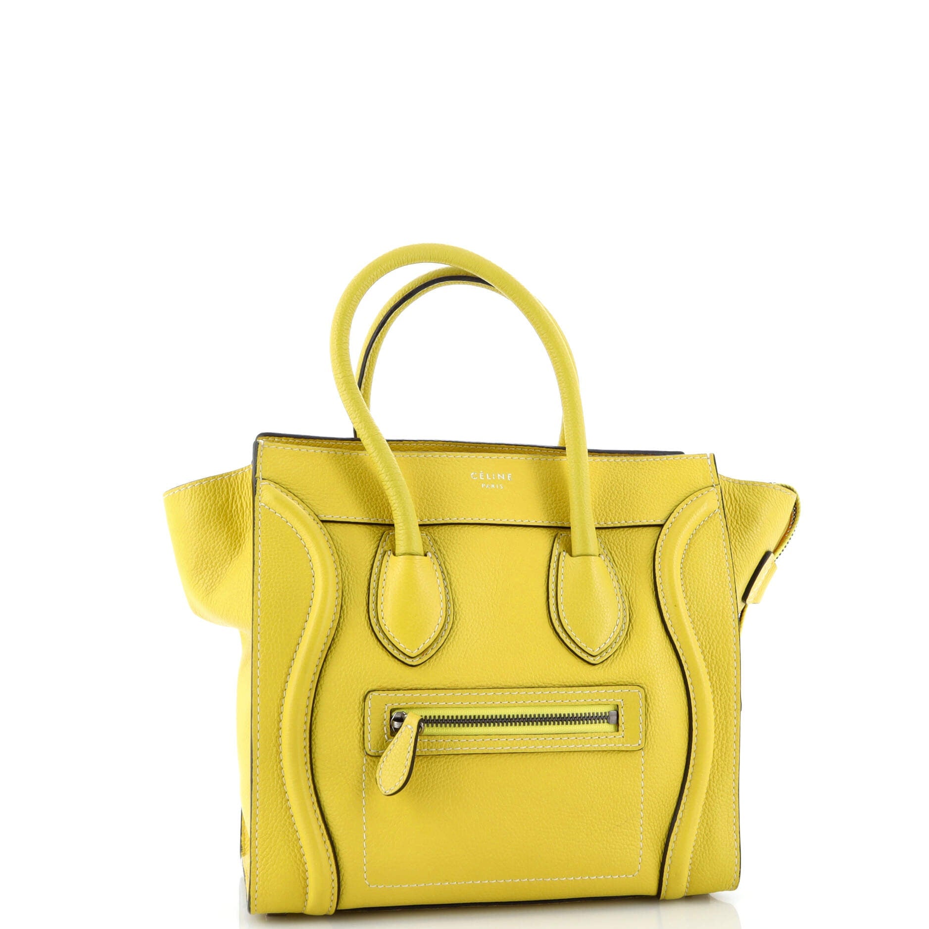 Luggage Bag Grainy Leather Micro