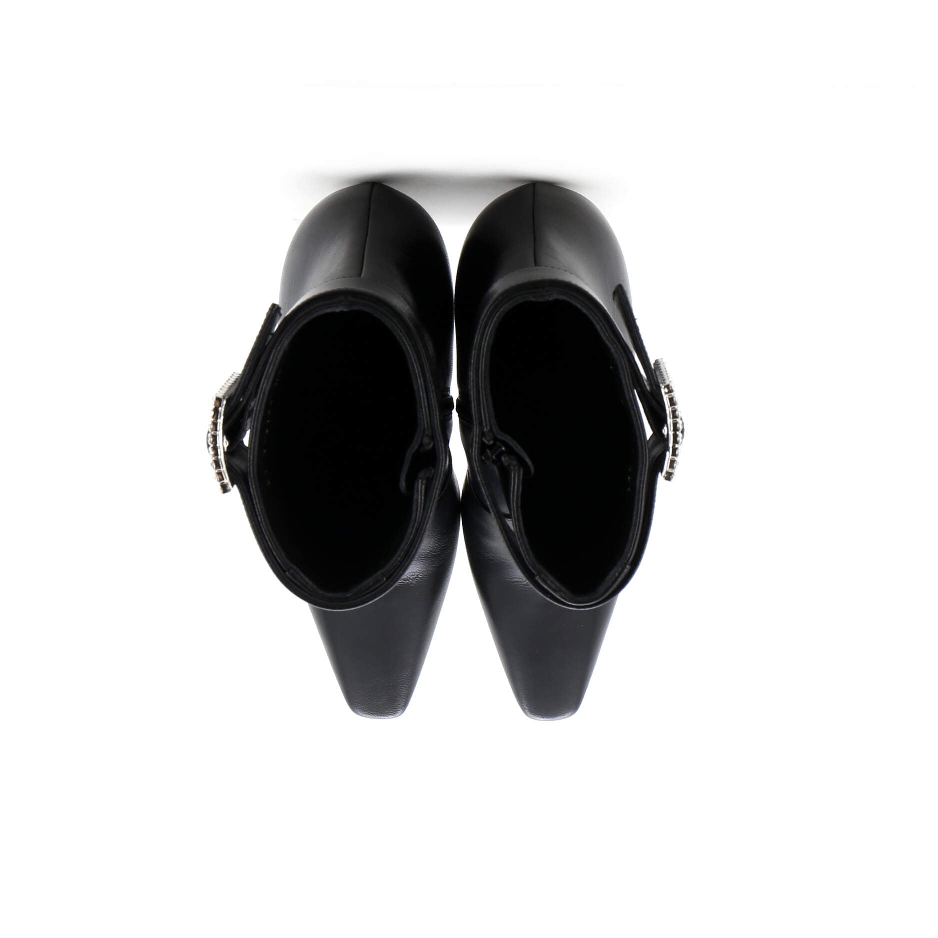 Women's Tom Ankle Boots Leather with Crystal Buckle