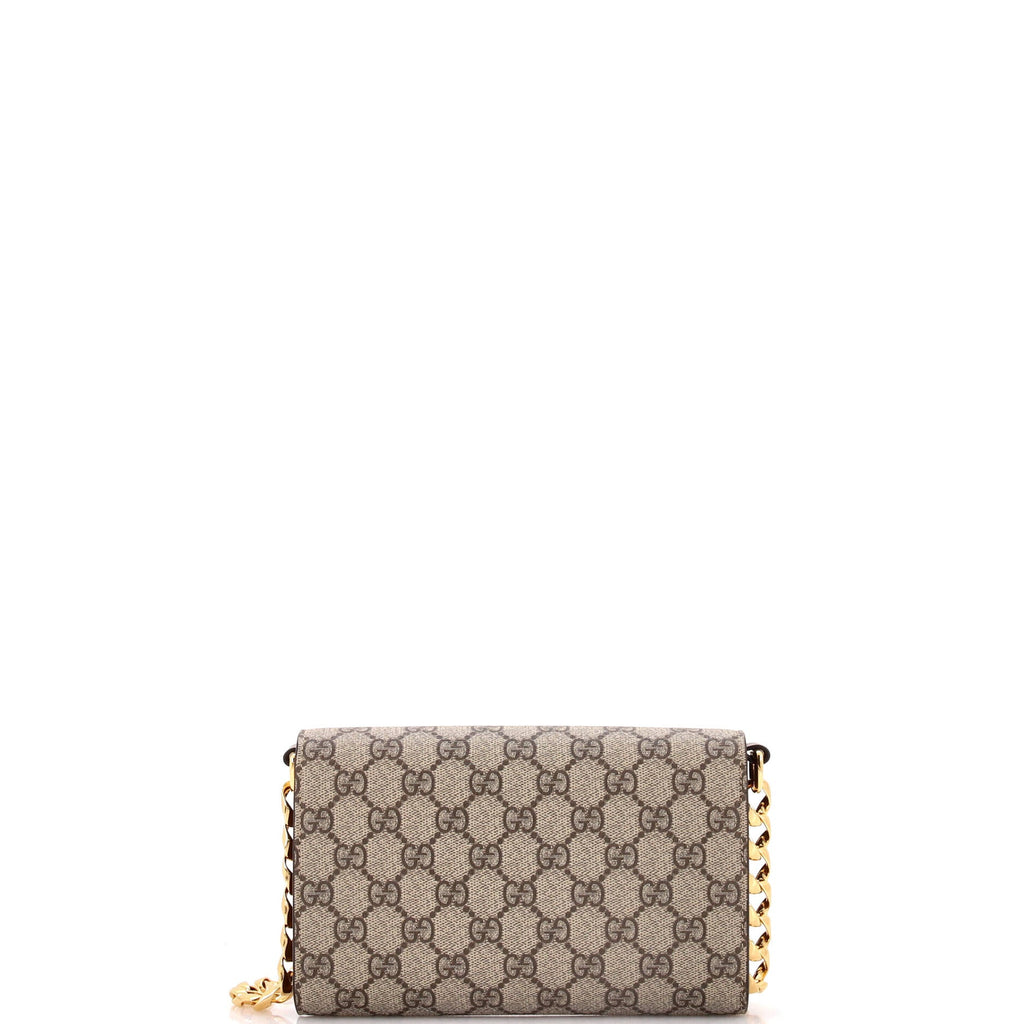 Horsebit 1955 Curved Flap Shoulder Bag GG Coated Canvas Mini