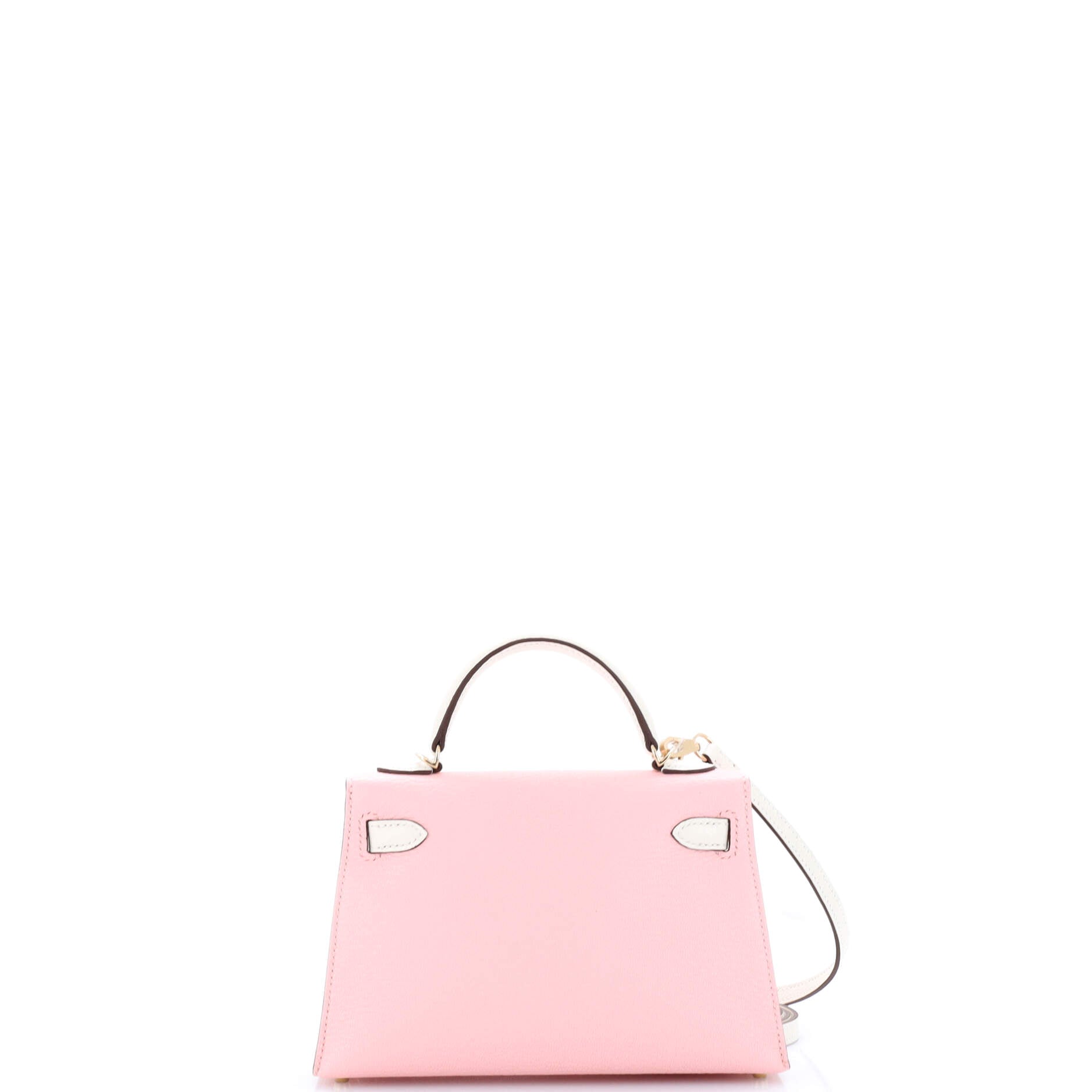 Kelly Mini II Bag Bicolor Chevre Mysore with Permabrass Hardware 20