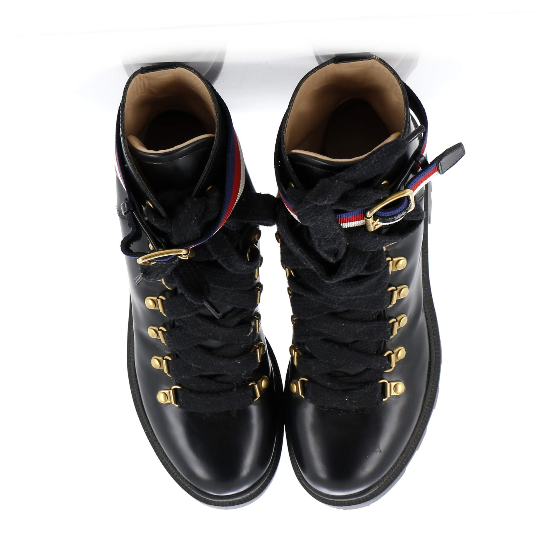 Women's Heeled Lace Up Combat Ankle Boots Leather