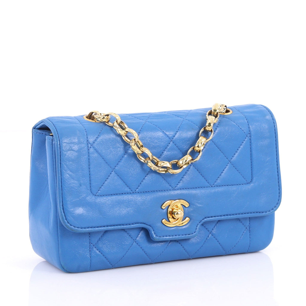 Vintage CC Chain Flap Bag Quilted Leather Mini