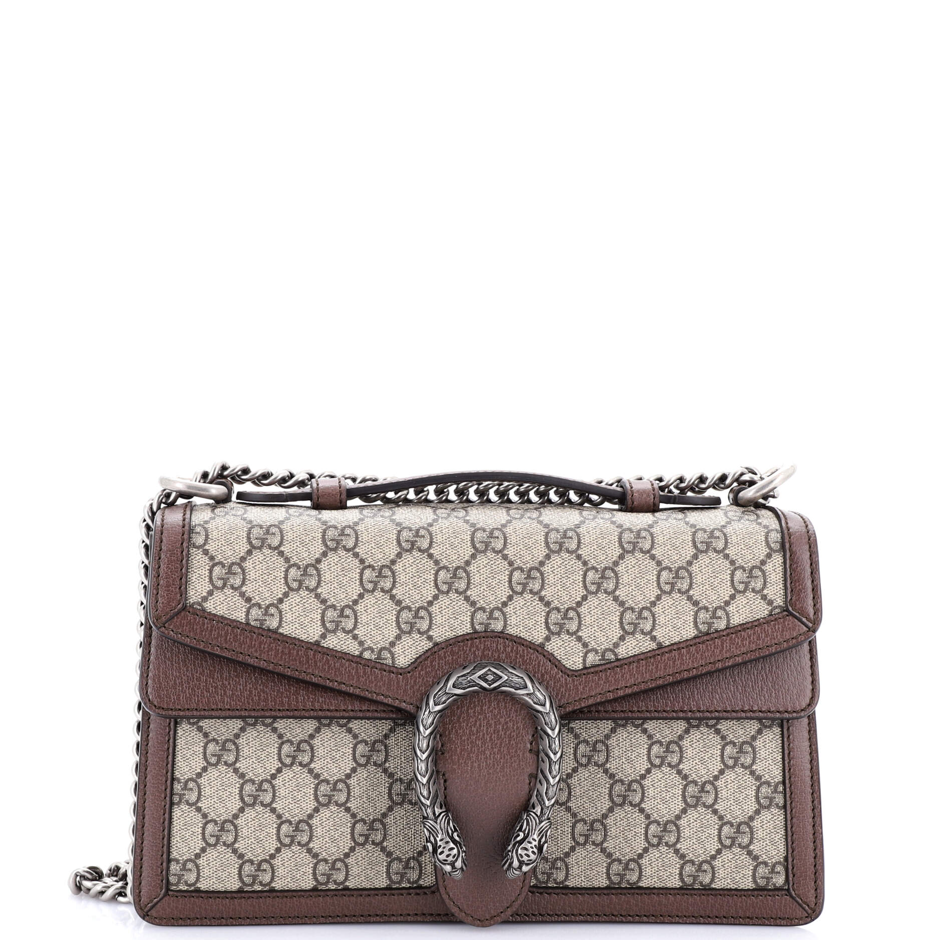 Dionysus Top Handle Chain Bag GG Coated Canvas Small