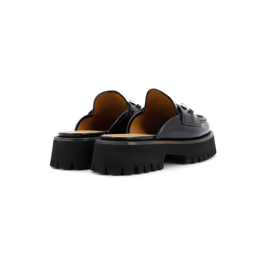 Women's Horsebit Flatform Mules Leather