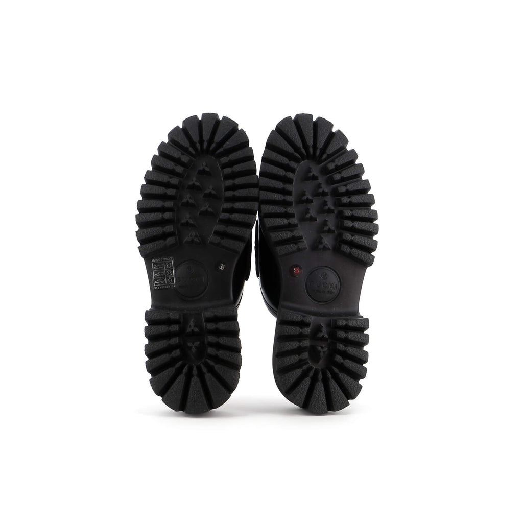 Women's Horsebit Flatform Mules Leather