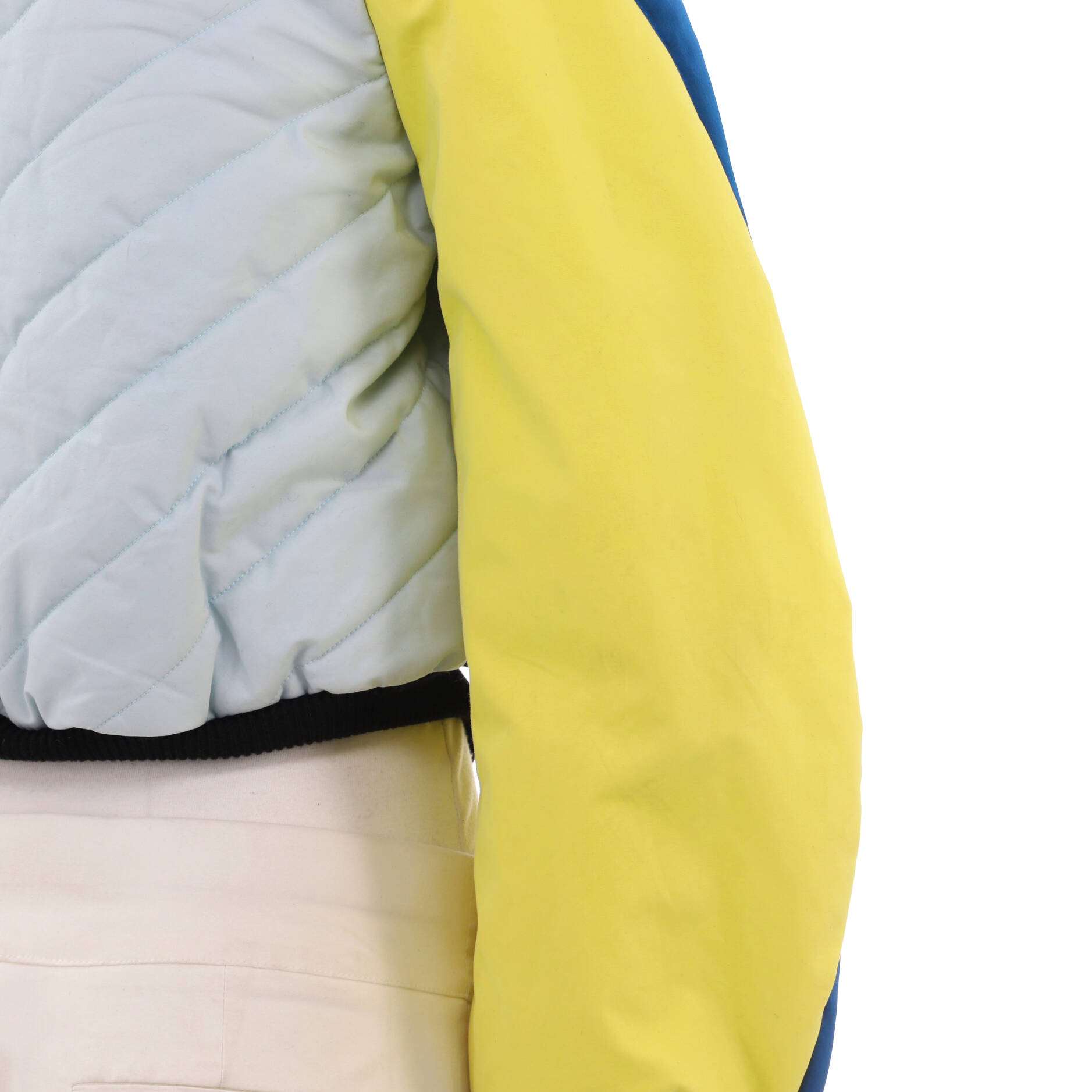 Women's Colorblock ZIp Bomber Jacket Quilted Cotton