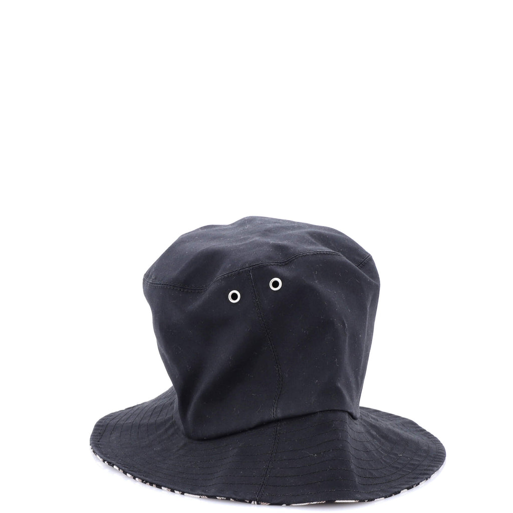 Teddy D Reversible Bucket Hat Cotton and Oblique Canvas