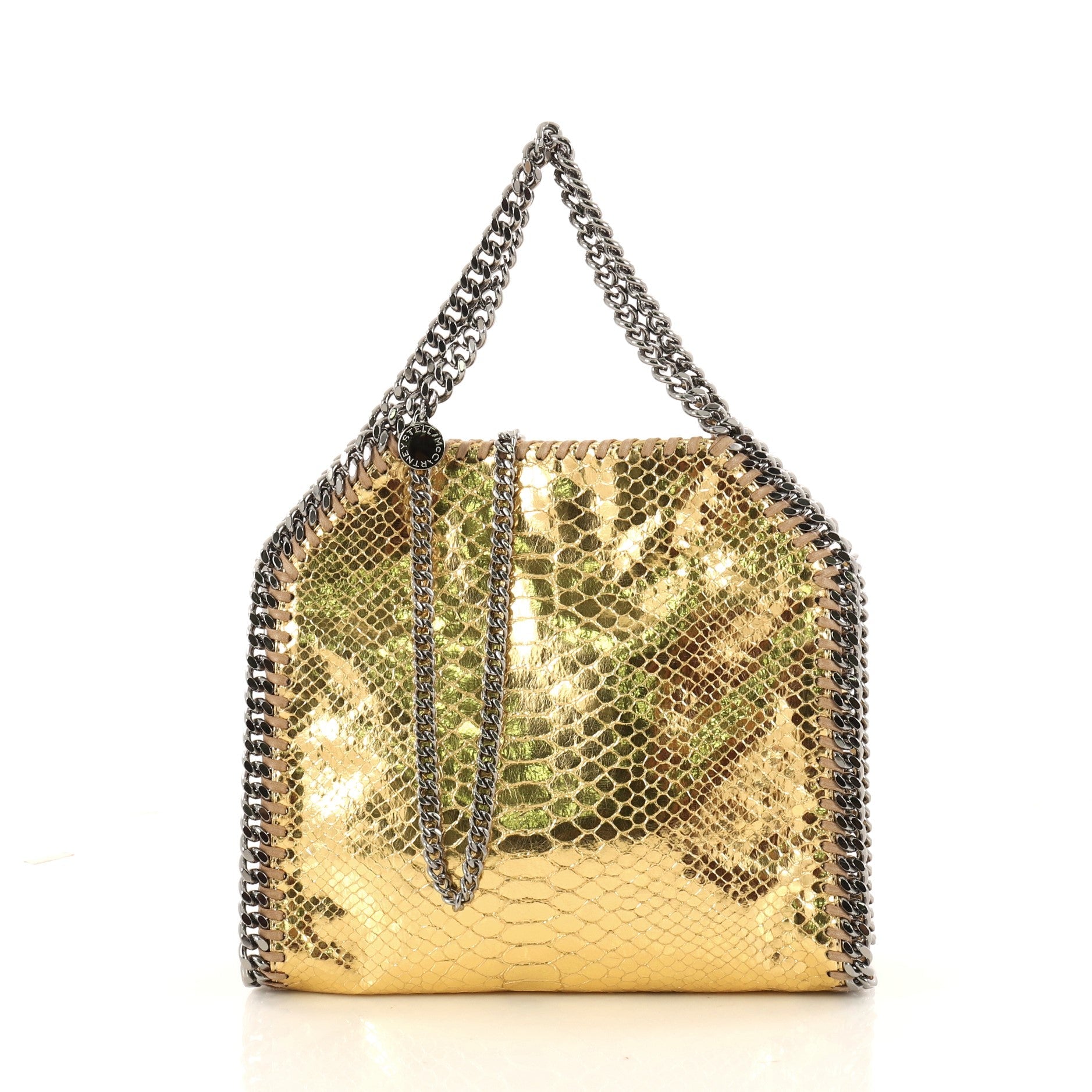 Falabella Fold Over Crossbody Bag Faux Python Mini