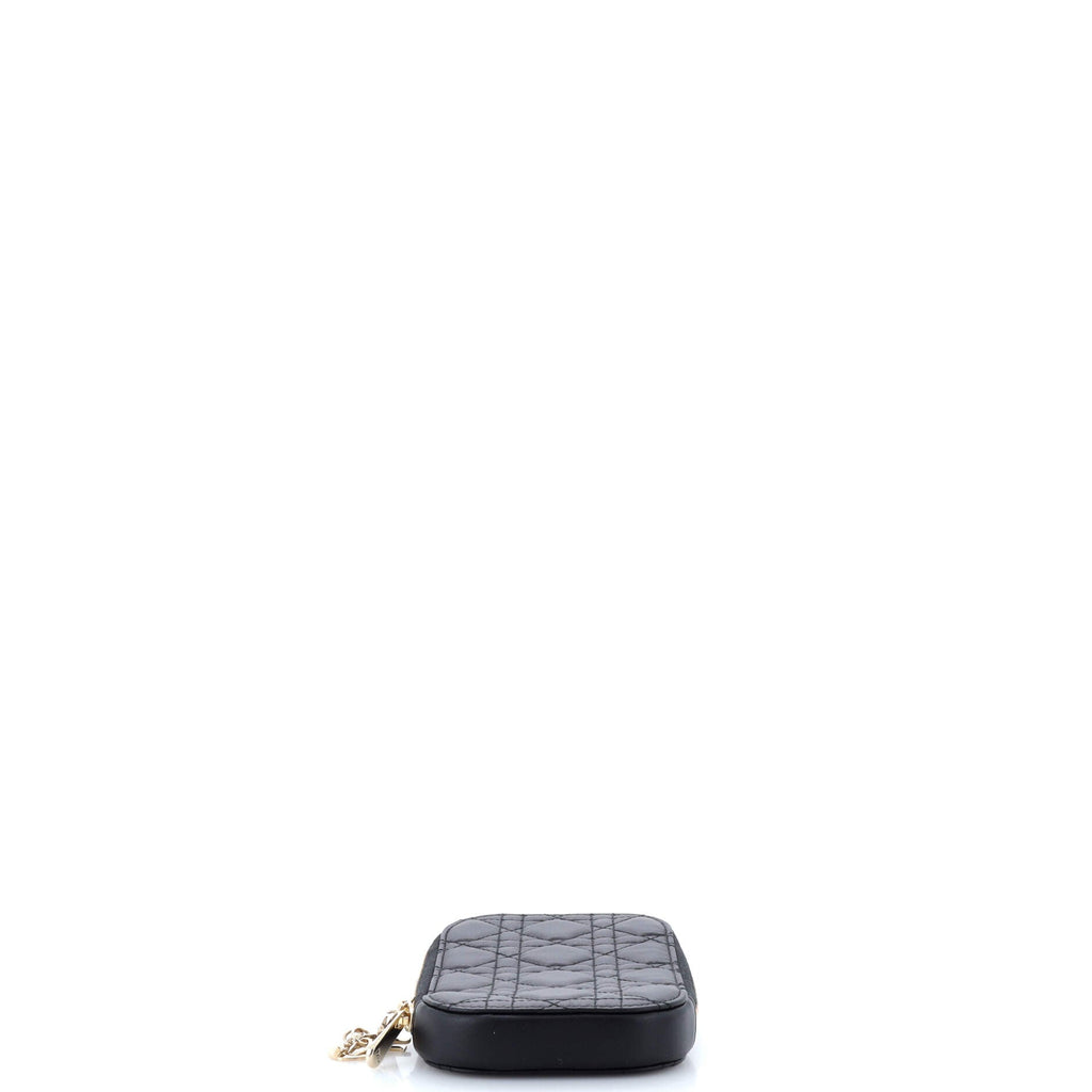 Lady Dior Phone Holder on Chain Cannage Quilt Lambskin