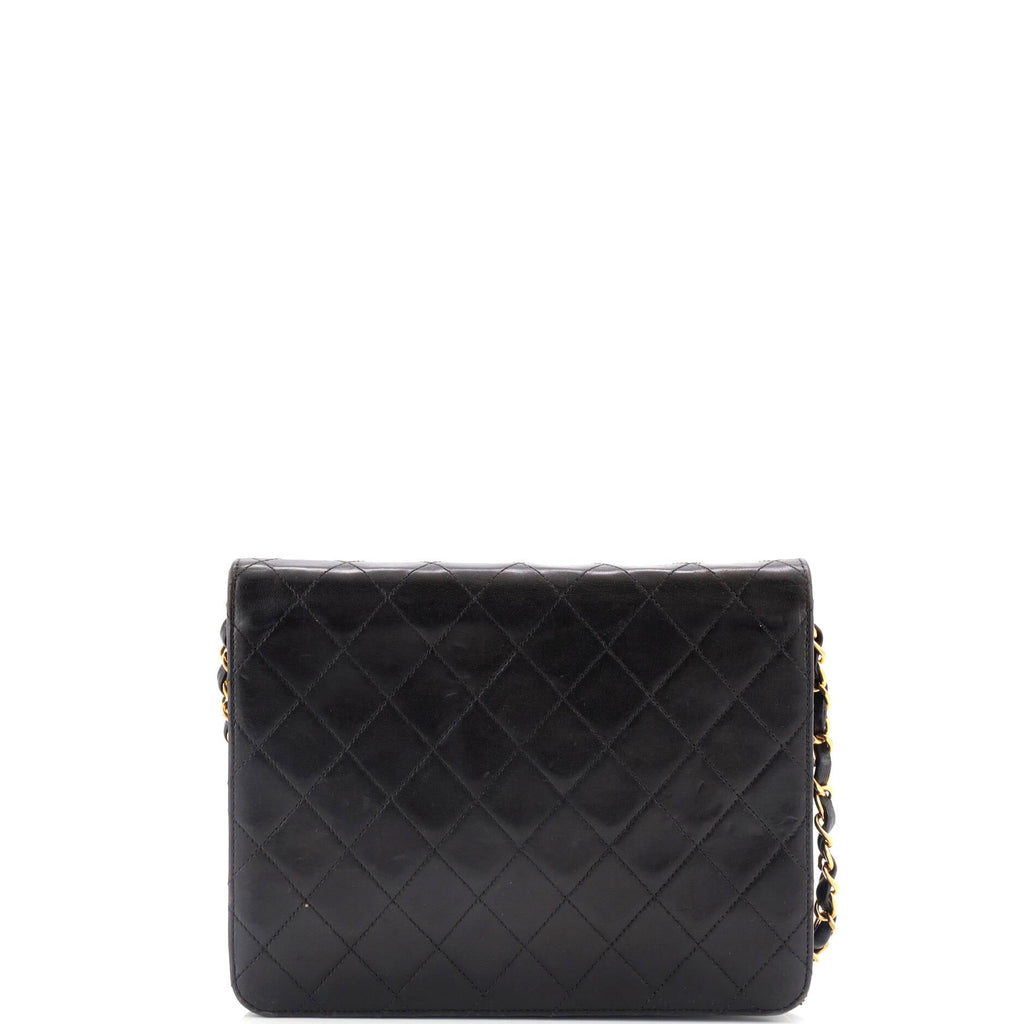 Vintage Clutch with Chain Quilted Leather Small