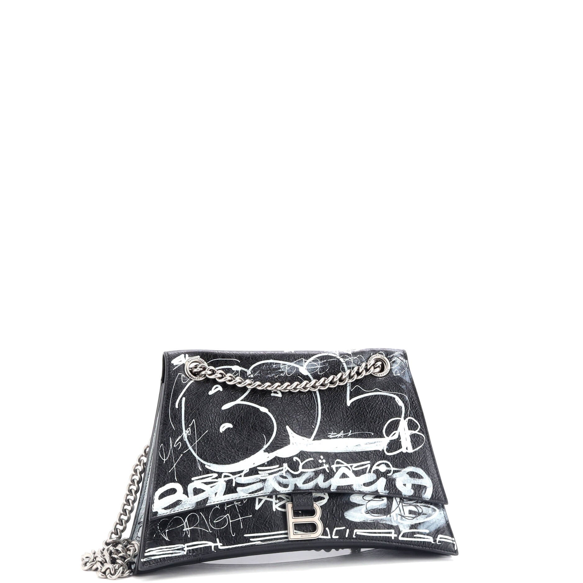 Graffiti Crush Chain Flap Bag Leather Medium