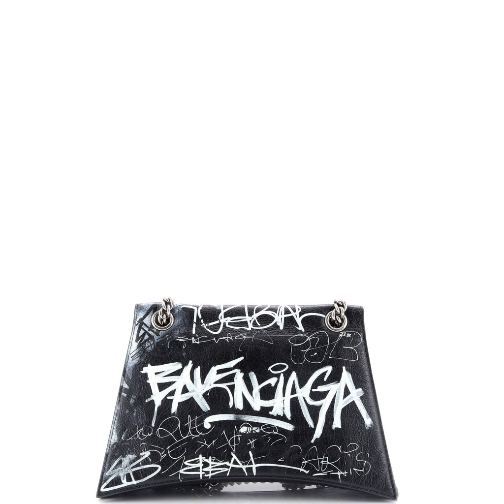 Graffiti Crush Chain Flap Bag Leather Medium