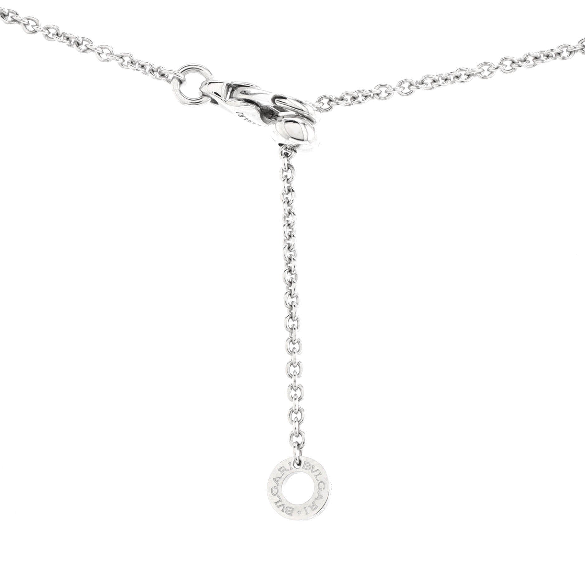 B.Zero1 3 Charm Necklace 18K White Gold with Diamonds