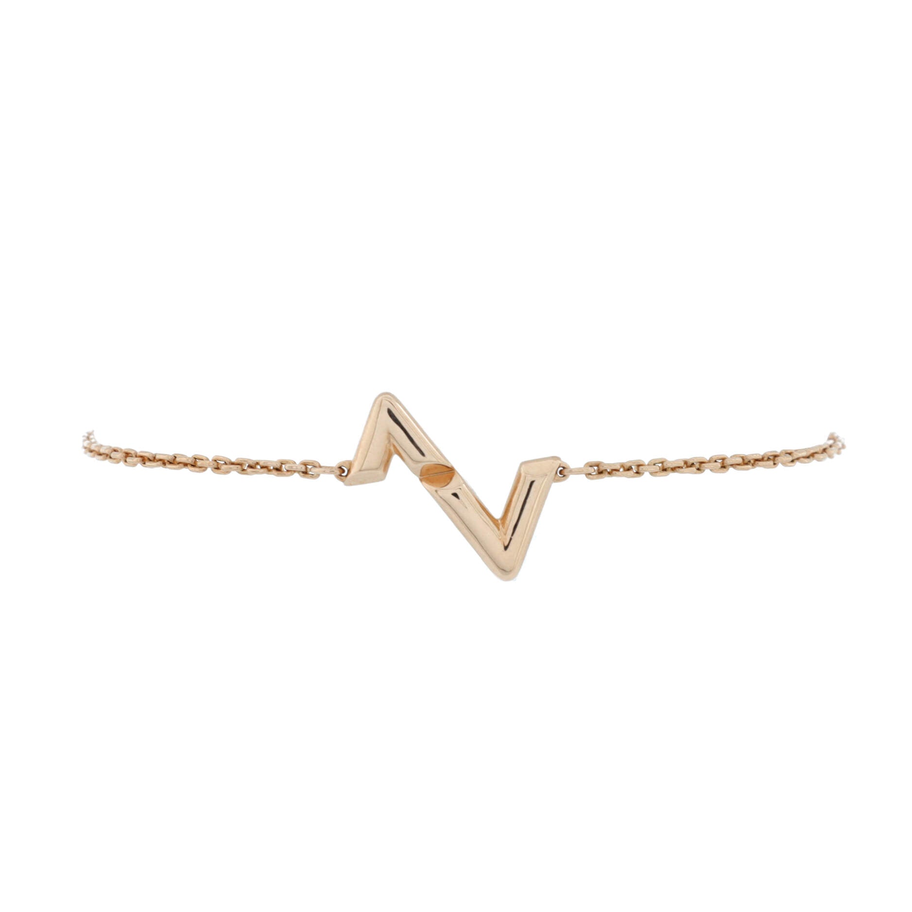 LV Volt Upside Down Chain Bracelet 18K Rose Gold