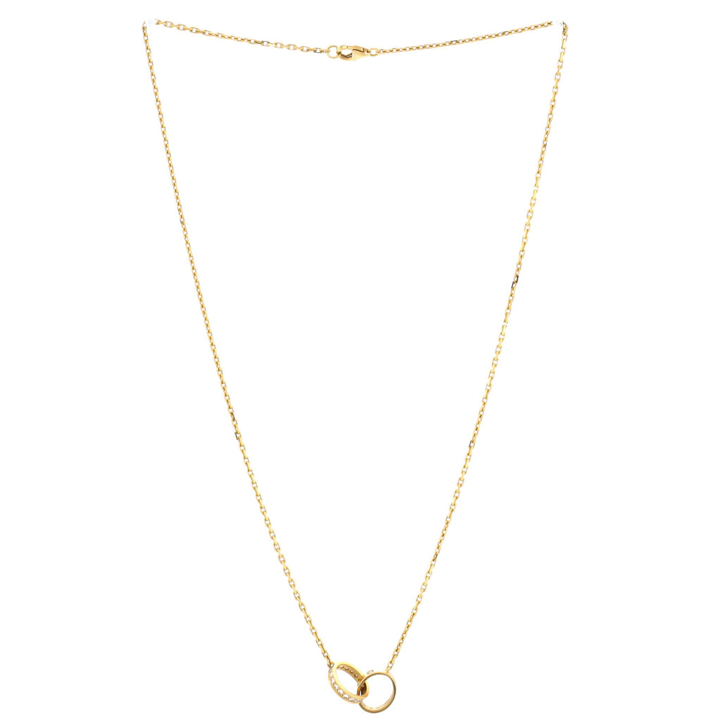 Love Interlocking Necklace 18K Yellow Gold and Diamonds