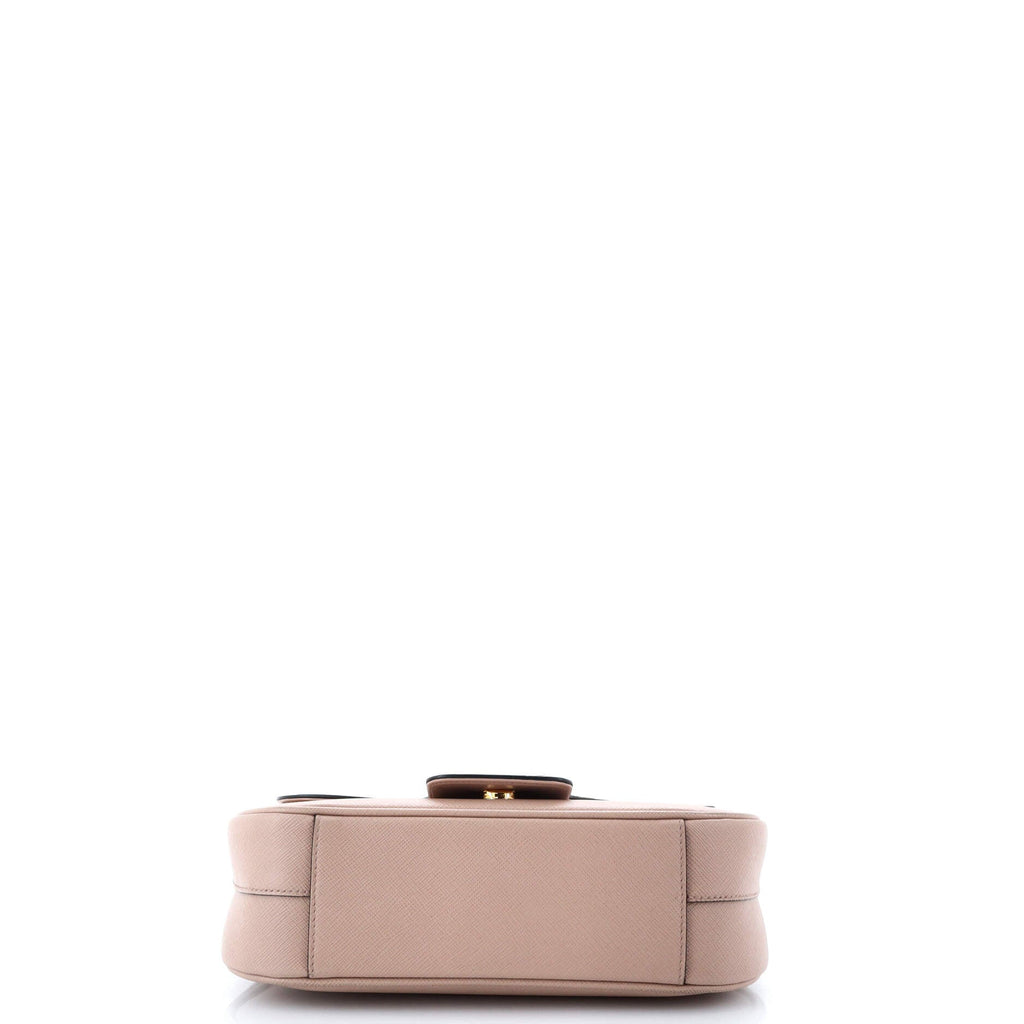 Pattina Flap Shoulder Bag Saffiano Leather Small