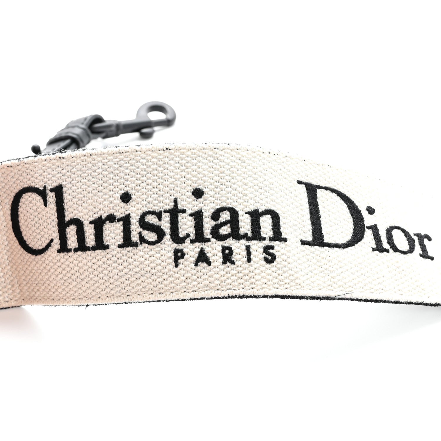Canvas Embroidered Shoulder Strap Black Ultramatte