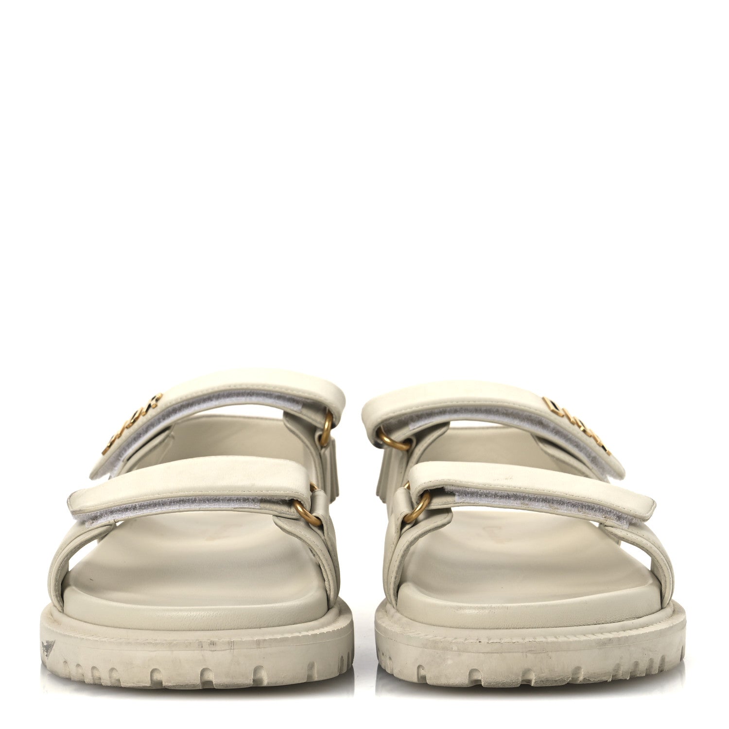 Lambskin Dioract 10mm Slide Sandals 40 Off White