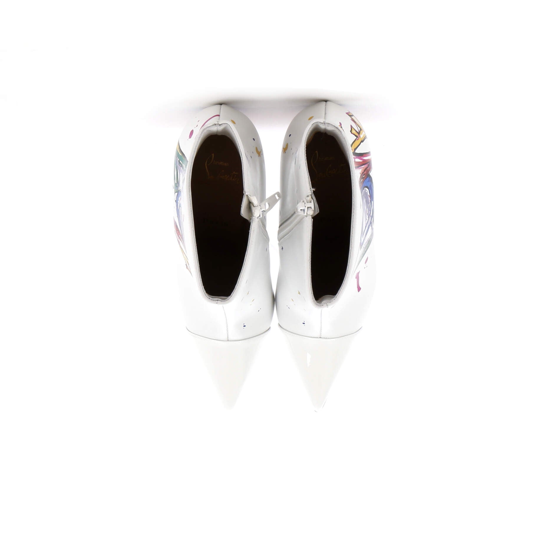 Women's So Kate Booty Ankle Boots Printed Leather with Patent 100