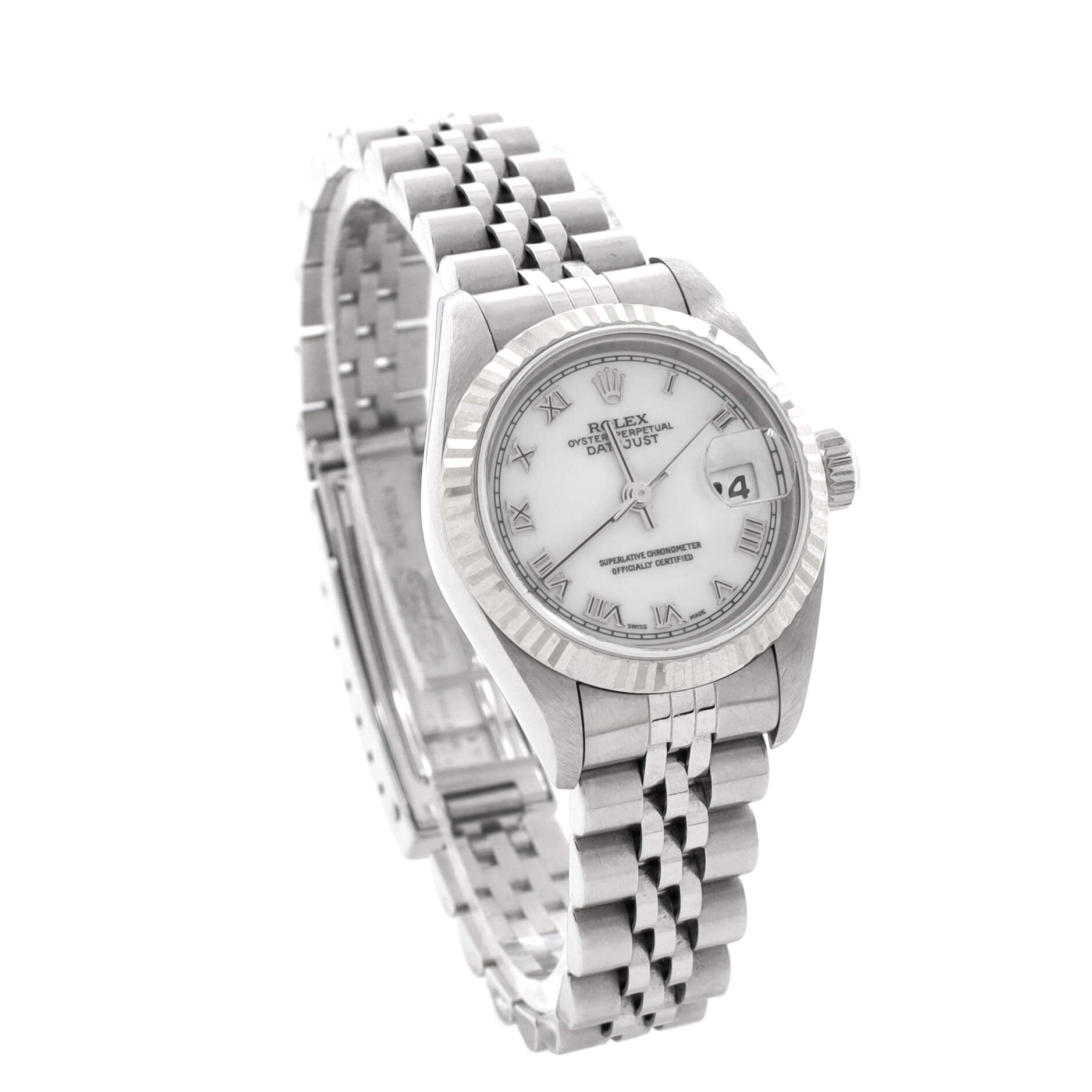 Oyster Perpetual Datejust Automatic Watch Stainless Steel and White Gold 26