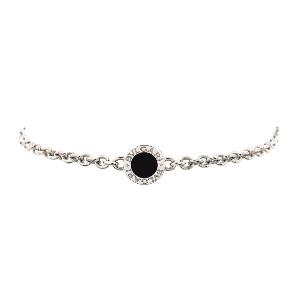 Bvlgari Bvlgari 3 Station Bracelet 18K White Gold with Onyx
