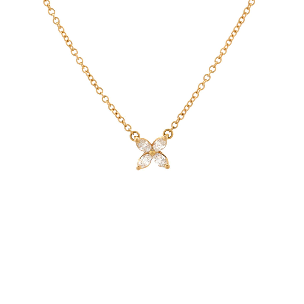 Victoria Pendant Necklace 18K Rose Gold with Diamonds Mini