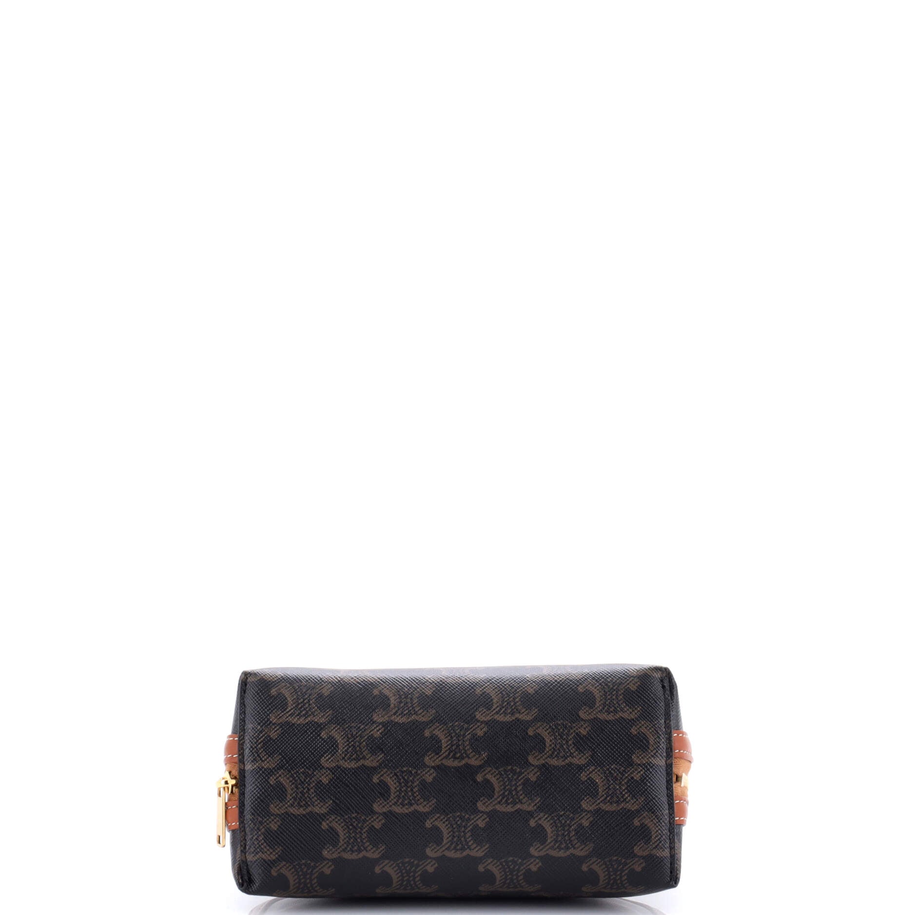 Zip Around Chain Clutch Triomphe Coated Canvas