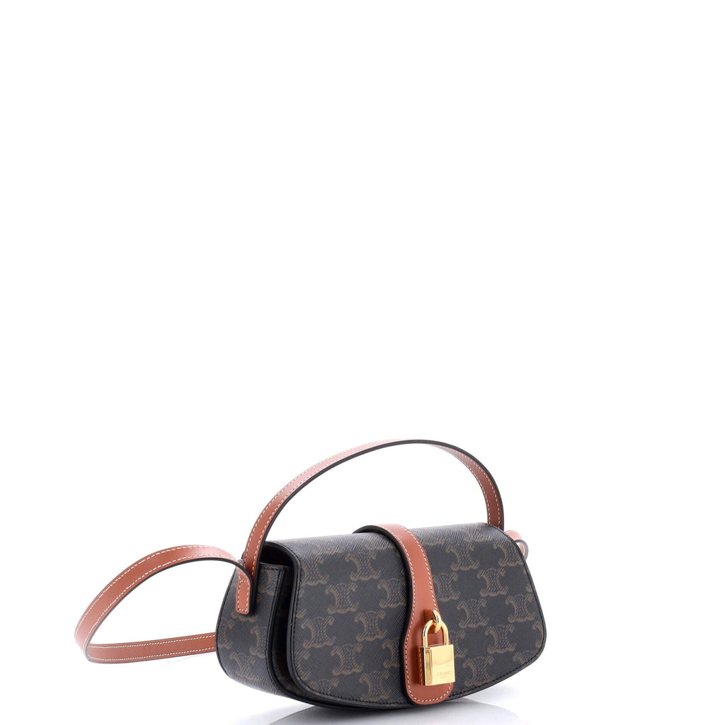 Tabou Clutch with Strap Triomphe Coated Canvas